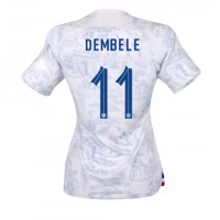 Maglie da calcio Francia Ousmane Dembele #11 Seconda Maglia Femminile Mondiali 2022 Manica Corta
